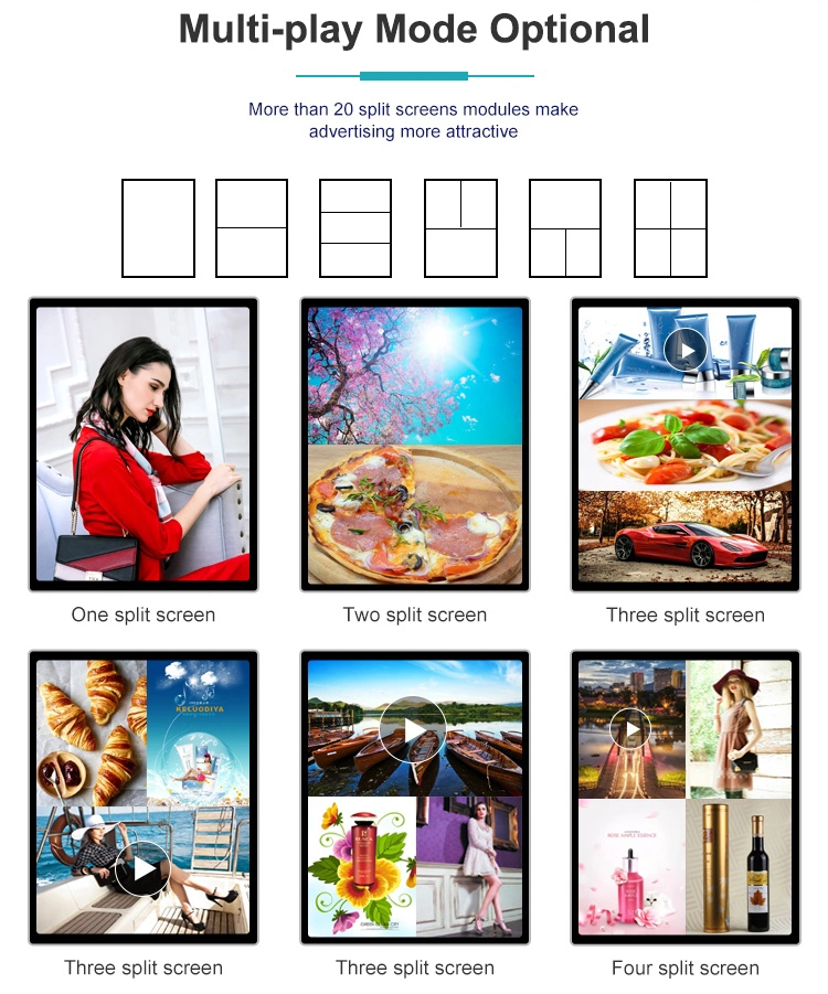 Indoor Full HD Multi-Size Wall Mount Android LCD Display Digital Signage for Retailers