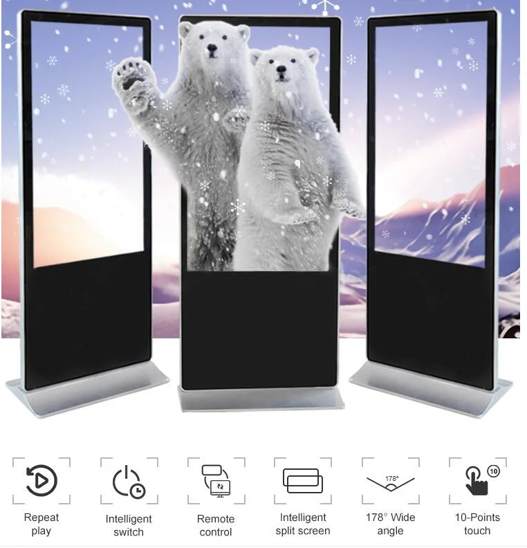 55 Inch Rk3288 WiFi Touch Screen Kiosk, WiFi/3G Advertising Display Player Digital Signage Digitalsignageadvertising