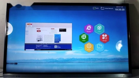 Dispositivo de pizarra interactiva con Monitor de pantalla táctil LCD inteligente Android Windows con sistema dual de educación y conferencias de 75 pulgadas