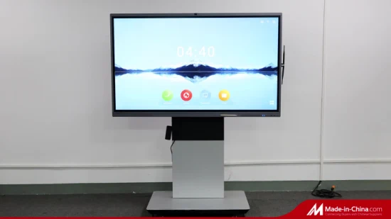 Reunión virtual conferencia presentación pantalla táctil tv pantalla plana interactiva 75 pulgadas
