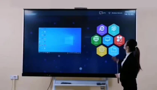 Pizarra electrónica interactiva inteligente personalizada de 110 pulgadas para reuniones escolares