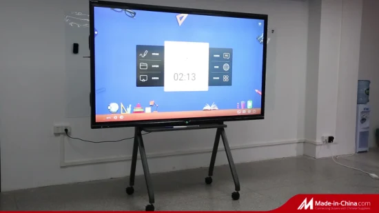 Pantalla plana interactiva inteligente educativa 4K UHD Ifpd 20 puntos tableros interactivos de pantalla táctil capacitiva o infrarroja 65 pulgadas