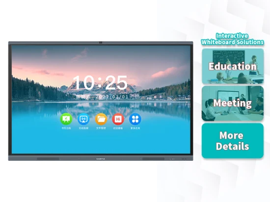 Tablero inteligente de pizarra digital de televisión inteligente 4K de 65 pulgadas para reuniones de educación en línea
