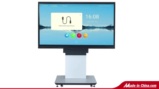 Pizarra blanca interactiva con pantalla táctil Android 11,0 de 86 pulgadas y 75 pulgadas, pantalla plana interactiva para empresas con ZOOM y equipos