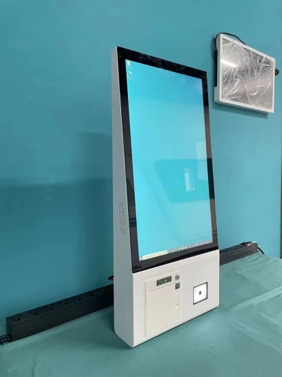 Quiosco de autoservicio de máquina expendedora POS con pantalla táctil todo en uno con impresora 80 y código de barras 2 D